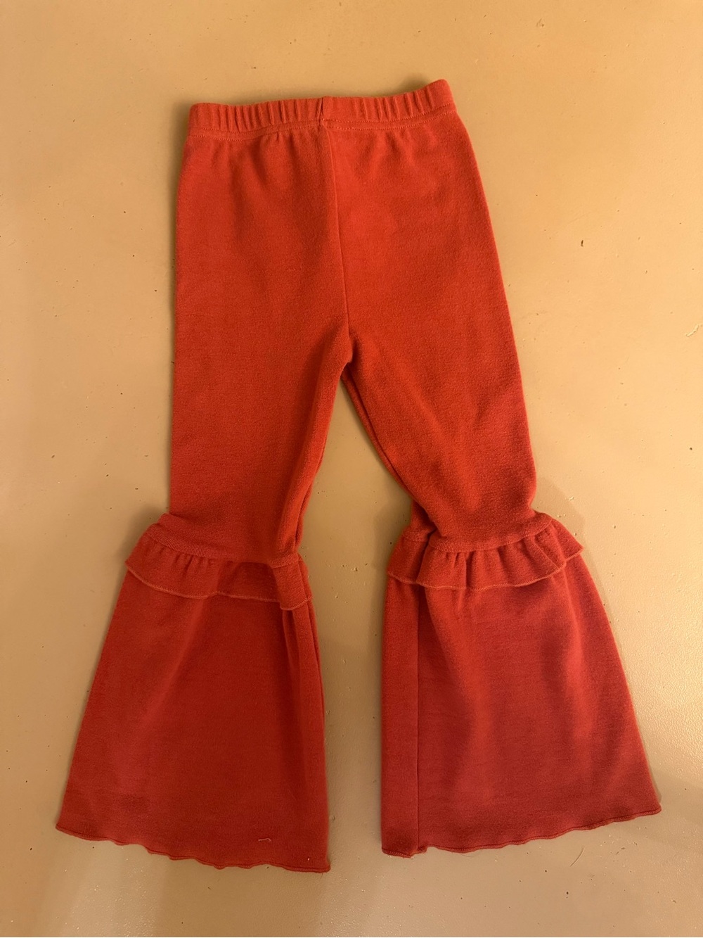Gymboree Girls Orange Ruffle Flare Pants
